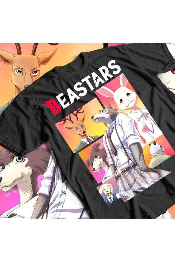 RARE Beastars Legoshi Beastars T-Shirt Girl Anime Japanaise Style Gift T-Shirt Black