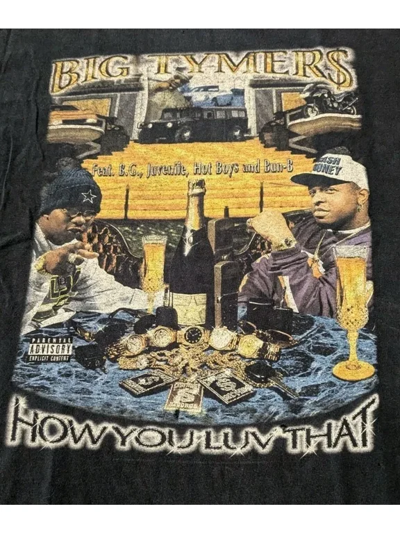 RARE Big Tymers Cash Money Records Rare Rap Tee BO1770