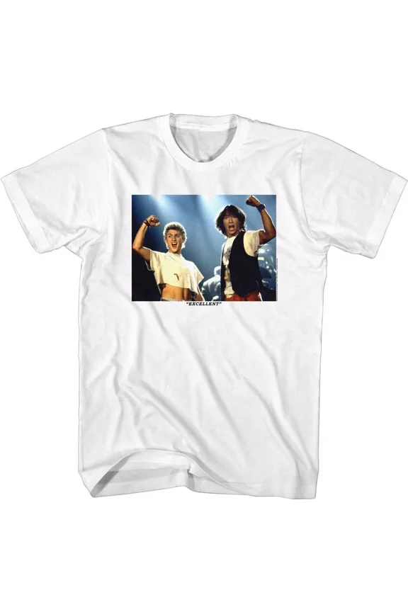 RARE Bill And Ted - Excellent Fists Up - Short Sleeve - Adult - T-Shirt