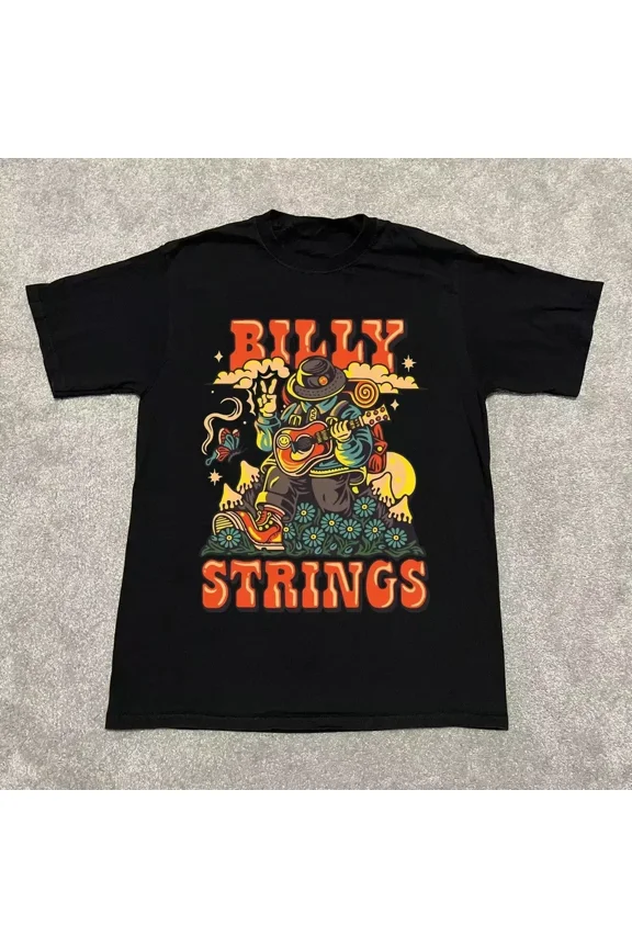 RARE Billy Strings FALL WINTER 2021 Black Cotton T Shirt Full Size S-5XL