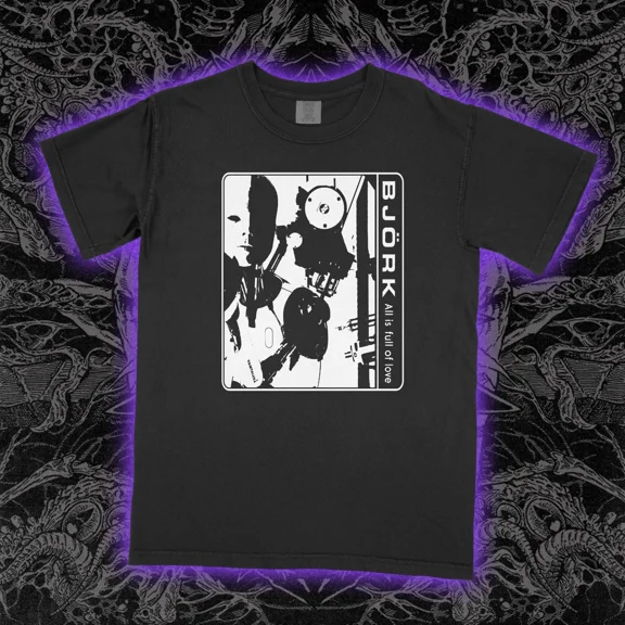 RARE Björk All Is Full of Love T-Shirt Vintage Music Video Graphic Tee Unisex Soft