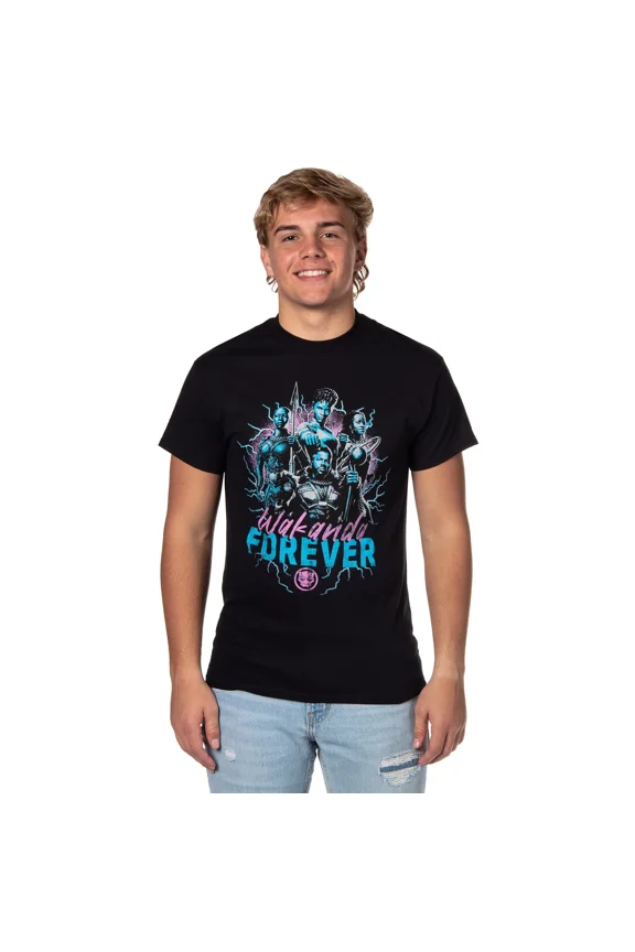 RARE Black Panther Wakanda Forever Men's Shuri Okoye M'Baku Nakia T-Shirt