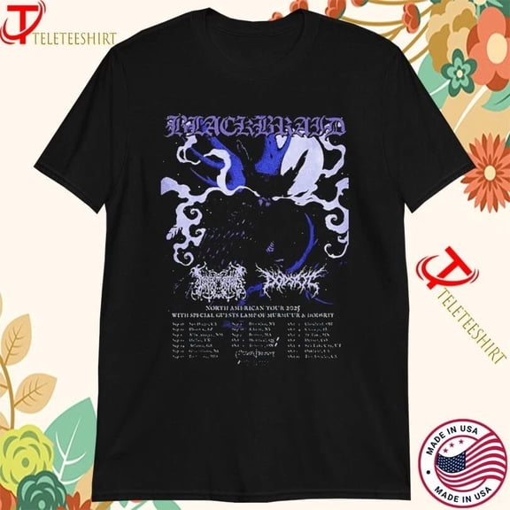RARE Blackbraid North American Tour 2025 With Lamp Of Murmuur And Dodsrit T-Shirt