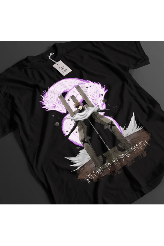 RARE Bleach Anime Shirt Aizen Tshirt Ichigo Bankai T-Shirt Yhwach Zaraki Unisex Tee