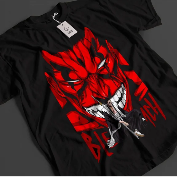 RARE Bleach Anime Shirt Zaraki Kenpachi Tshirt Ichigo Bankai T-Shirt Aizen Unisex Tee
