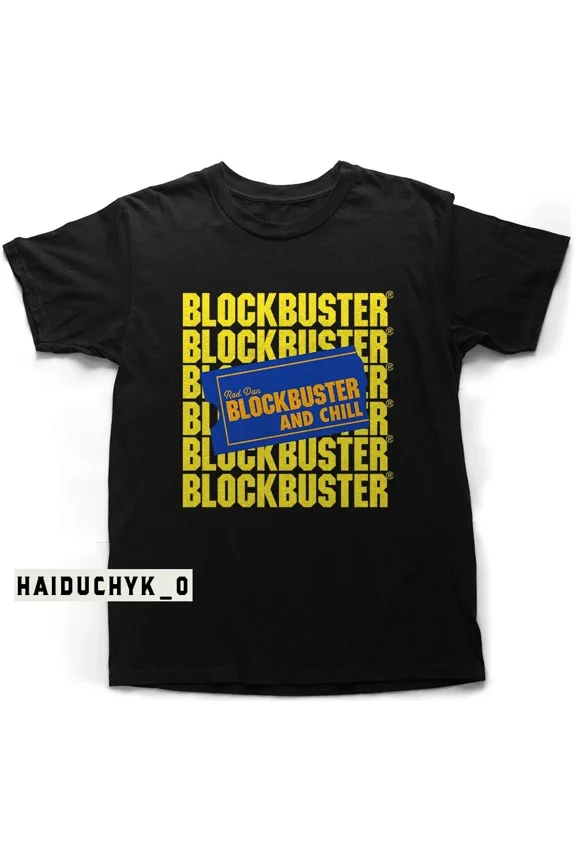RARE Blockbuster And Chill Unisex Black T-shirt Size S-5XL