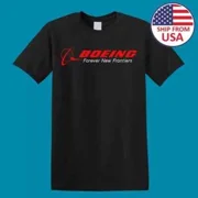 RARE Boeing Aerospace Aviation Mens Black T-shirt Size `XL