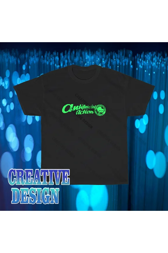 RARE Brand New AntiFachist Action Flag Logo T-Shirt Funny Size S to 5XL