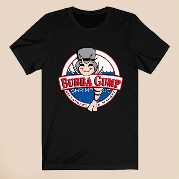 RARE Bubba Gump Shrimp Co Men's Black T-Shirt Size S-3XL