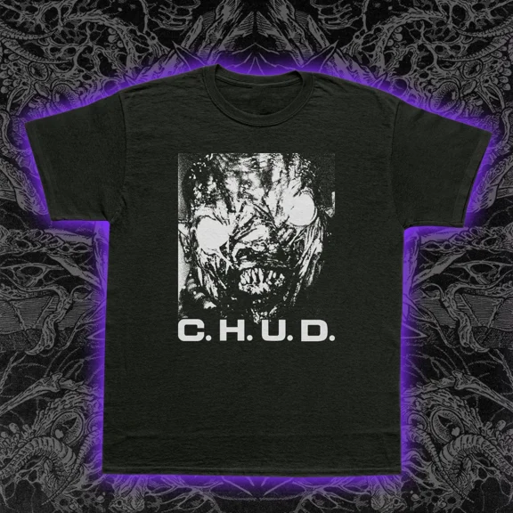 RARE C.H.U.D. Monster T-Shirt 80s Horror Cult Film Cannibal Underground Graphic Tee
