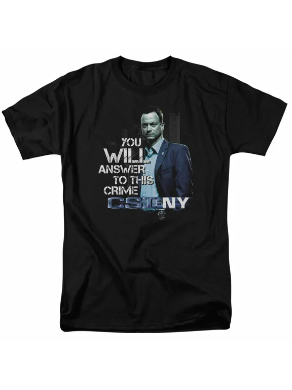 RARE CSI New York You Will Answer T Shirt Mens Licensed Classic Merchandise Mac Black