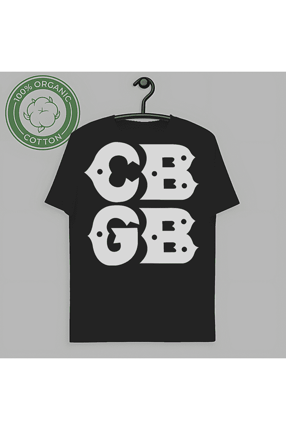 RARE Cbgb OMFUG Stacked Logo T Shirt Licensed Home Of Underground Rock Tee Black-TH60496