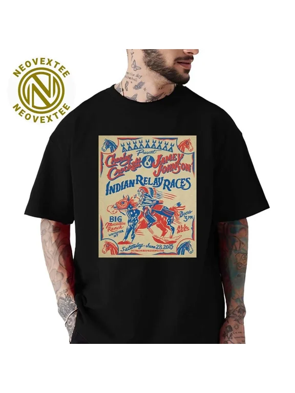 RARE Charley Crockett Jamey Johnson In Whitefish Mt On June 28Th 2025 T-Shirt