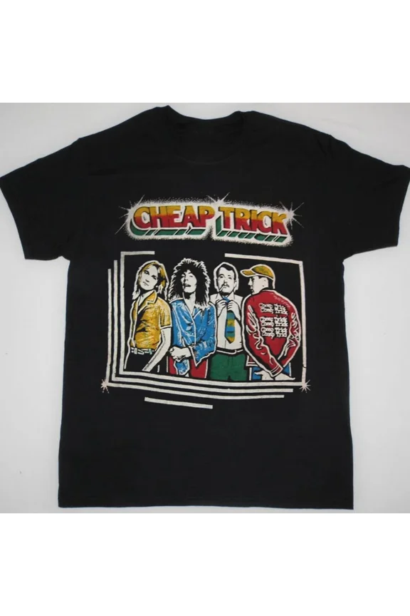 RARE Cheap Trick VTG 90s Band Music Gift For Fan Black All Size Shirt QQ1153