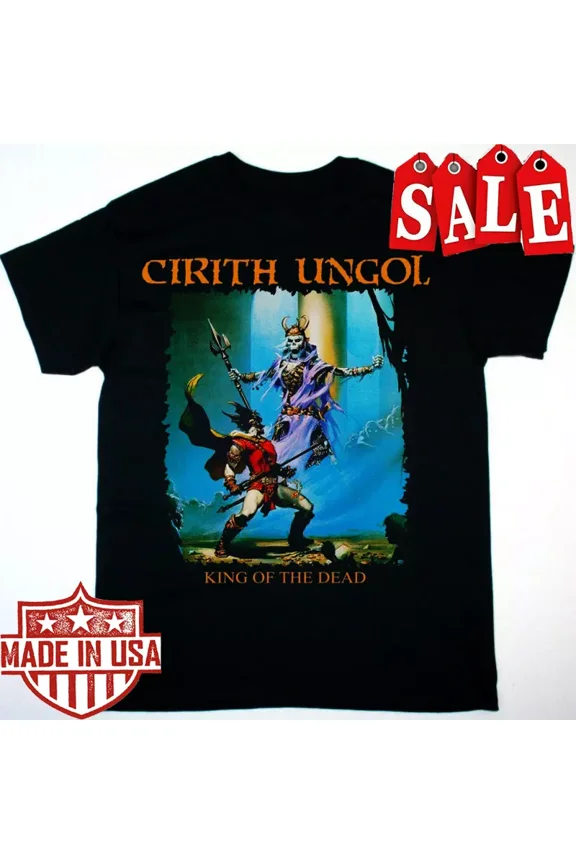 RARE Cirith Ungol King Of The Dead T-Shirt Short Sleeve Cotton Black S to 5XL BE1544