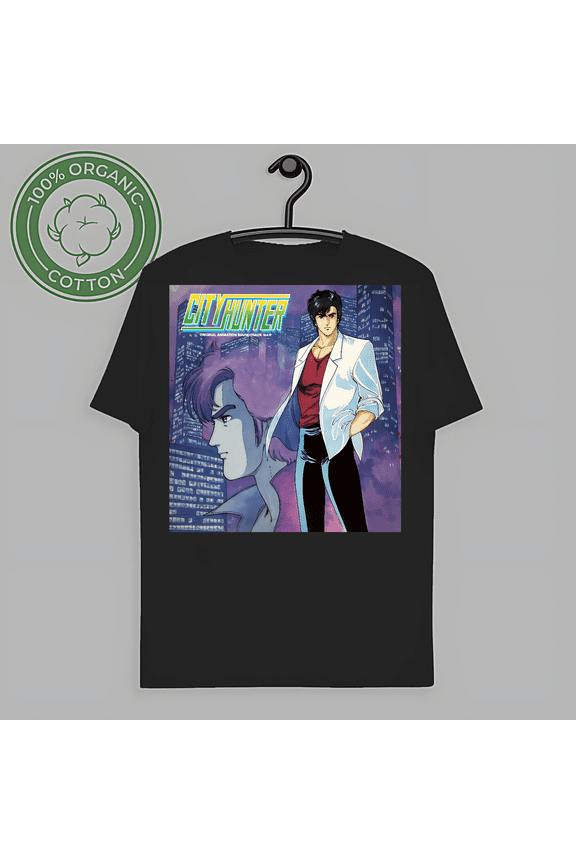 RARE City Hunter Unisex T-shirt, Anime Manga Tee, Vintage Style Shirt, Ryo Saeba T-shirt, 80s Anime, Gift for Him or Her, Japanese Manga Merch-TH59291