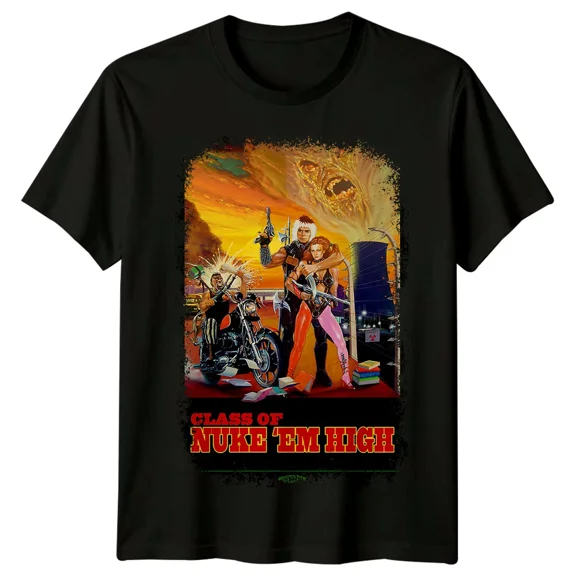 RARE Class of Nuke 'Em High (1986) Movie Poster Inspired T-Shirt Retro Tee Unisex