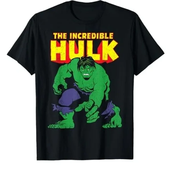 RARE Classic The Incredible Hulk Distressed Portrait T-Shirt