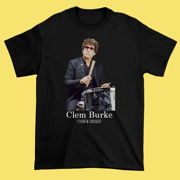 RARE Clem Burke The Drummer Black Cotton Shirt Unisex All size Gift For Fan HRN13