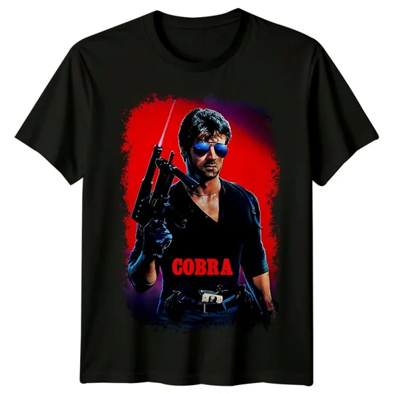 RARE Cobra 1986 Movie T-Shirt Retro Classic Film Poster Graphic Tee Unisex S to 5XL