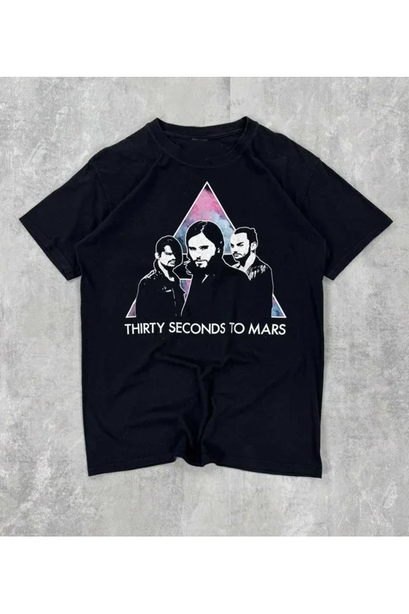 RARE Collection Thirty Seconds To Mars T Shirt Black All Size S-5XL FF334
