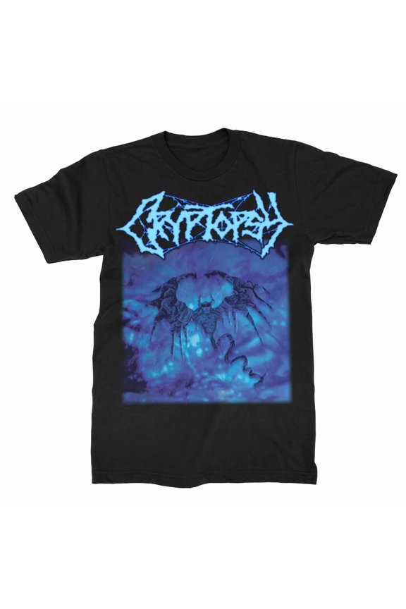 RARE Cryptopsy T-Shirt Short Sleeve Black Tee
