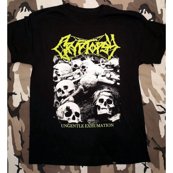 RARE Cryptopsy - Ungentle Exhumation 100% Cotton Adult T-Shirt All Size BO1184