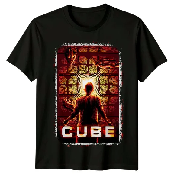 RARE Cube (1997) Movie Poster Inspired T-Shirt Retro Classic Film Graphic Tee Unisex