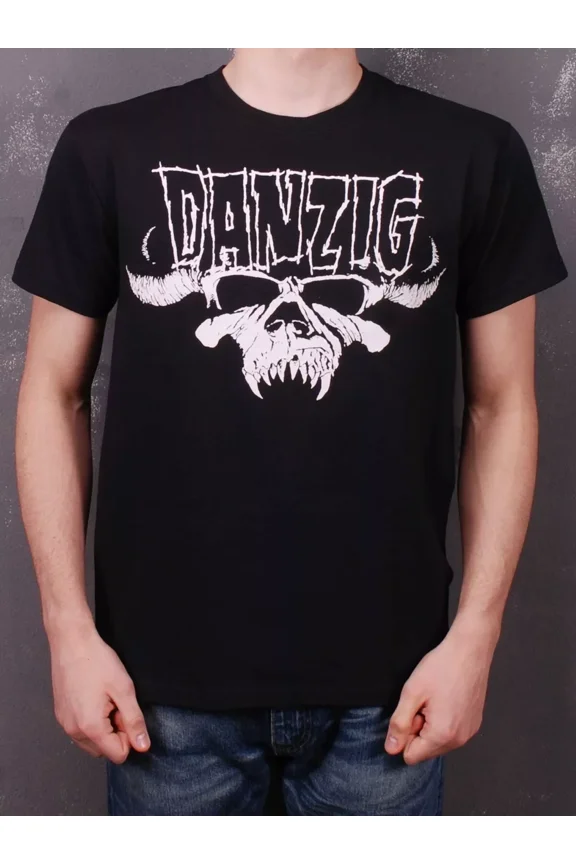 RARE DANZIG Band Danzig Basic Logo Black T Shirt Full Size S-5XL