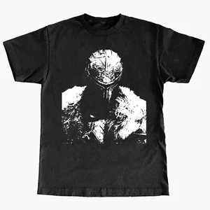 RARE Dark Souls Unisexual Vintage Graphic Short Sleeve Round Collar Black T-Shirt