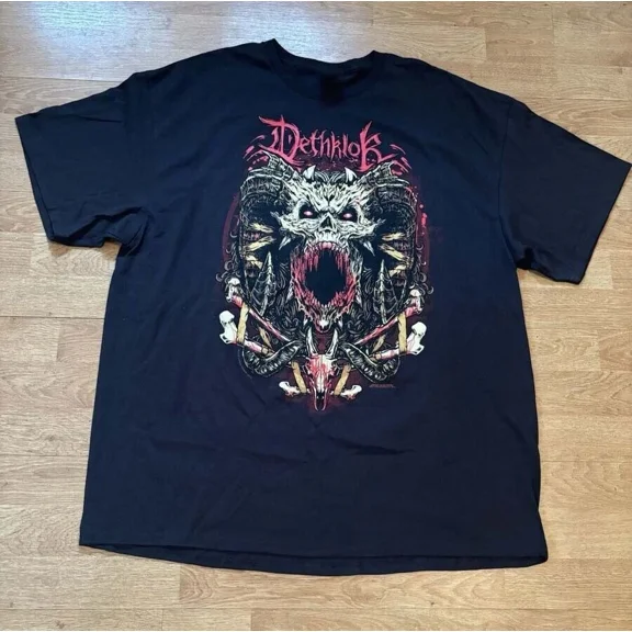 RARE Dethklok Band Black 100% Cotton T-Shirt Gift For Fan