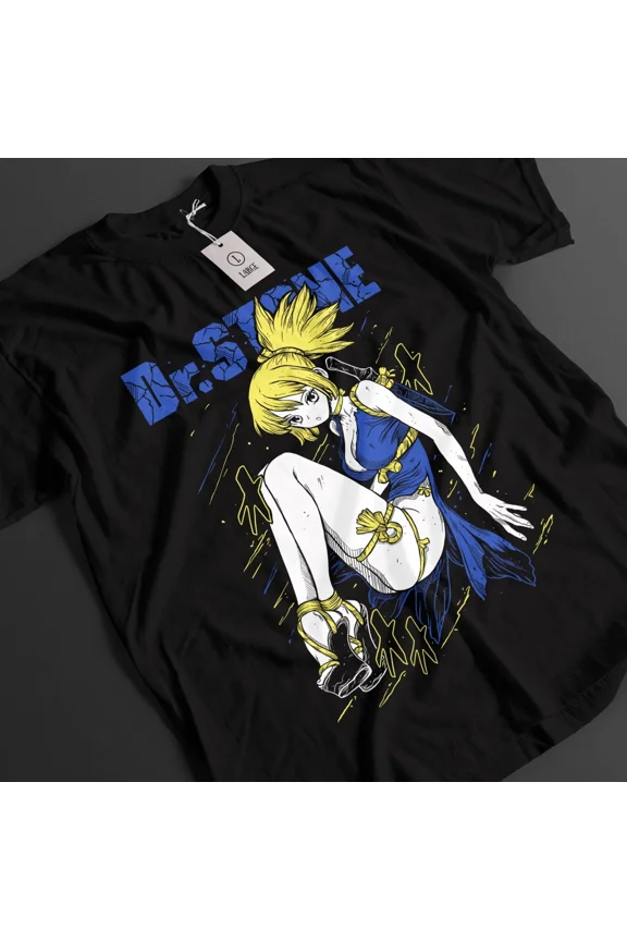 RARE Dr Stone Shirt Kohaku Tshirt Senku Ishigami T-Shirt Tsukasa Taiju Top Anime Tee