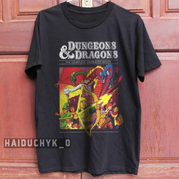 RARE Dungeons & Dragons Shirt Animated Series 80s Unisex Black T-shirt Free Shipping
