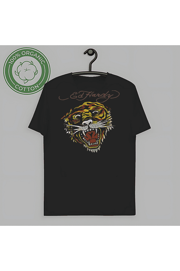 RARE Ed Hardy T-T-Shirt Mens Large White Tattoo Tiger Grunge Emo Logo Y2K Graphic NEW - 7 COLOR OPTIONS - NEW - INSTOCK!, for men & women, up to size 5XL.-TH57174