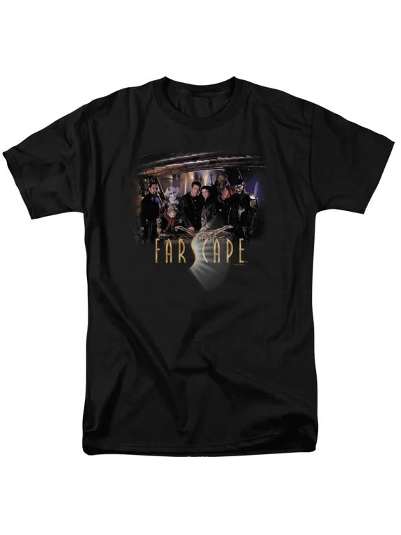 RARE Farscape Cast T Shirt Licensed Sci-Fi Alien TV Show Classic Adult Tee New Black