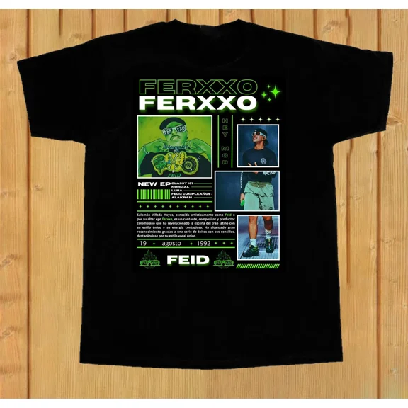 RARE Feid Ferxxo New Poster Music Graphic Unisex Shirt Cotton Gift Tee S-5XL AL573