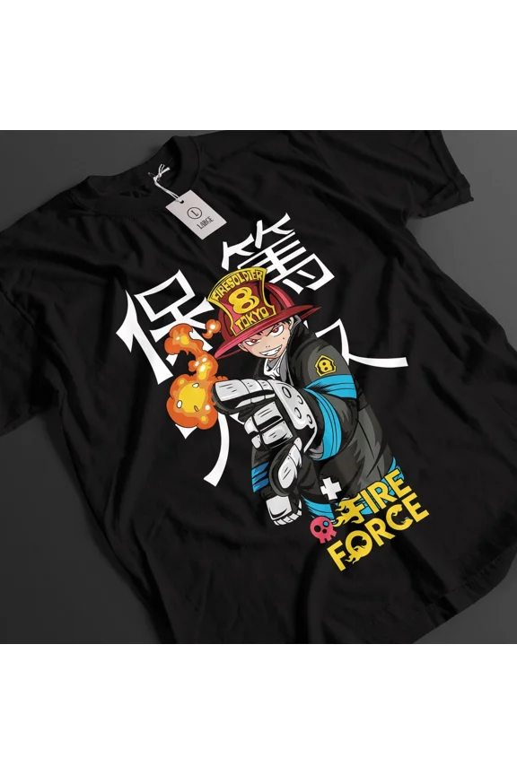 RARE Fire Force Shirt Shinra Tshirt Arthur T-Shirt Maki Top Tamaki Benimaru Anime Tee