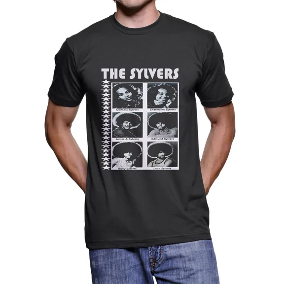 RARE GROUP THE SYLVERS SHORT SLEVEE T-shirt Black Color