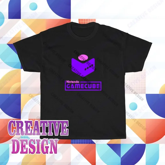 RARE Gamecube Retro Video Game Concole Logo T- Shirt Funny Size S to 5XL