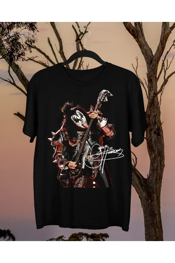 RARE Gene Simmons Short Sleeve Gift For Fan Black All Size Shirt HE758