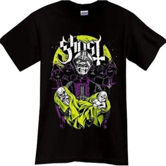 RARE Ghost Bc Papa Emeritus Rock Band Black Fashion T-Shirt