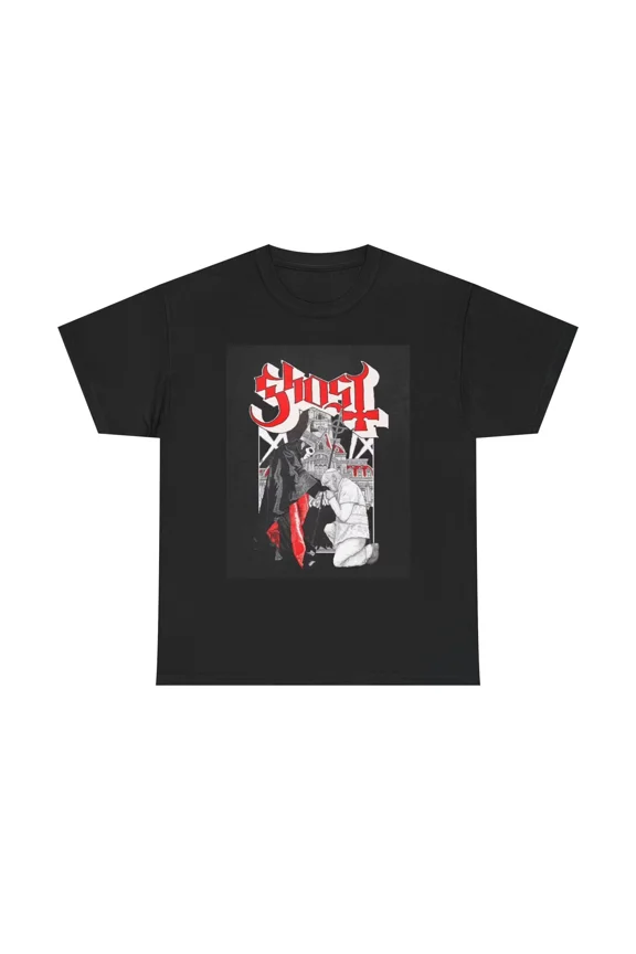 RARE Ghost T-shirt here’s papa vintage style metal rock retro Unisex Heavy Cotton Tee