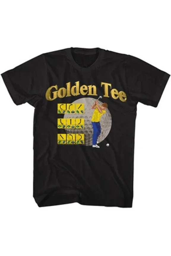 RARE Golden Tee Swings List Black T-Shirt