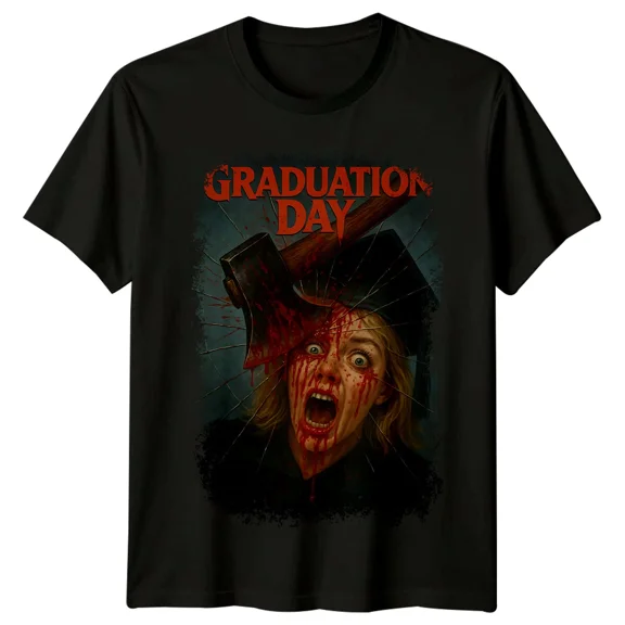 RARE Graduation Day (1981) Movie Poster Inspired T-Shirt Retro 80s Tee