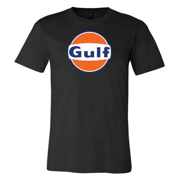 RARE Gulf Oil Racing Main Logo shirt 6 Sizes S-5XL! Fast Ship!