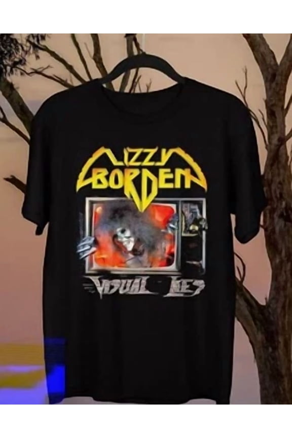 RARE HOT Vtg Lizzy Borden Band Short Sleeve Cotton Black S-5XL Unisex Shirt