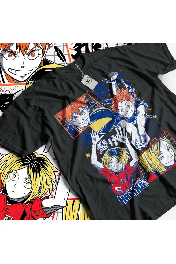 RARE Haikyuu T-shirt Volleyball Kuroo Tetsurou Kozume Kenma Anime Gift Shirt All Size