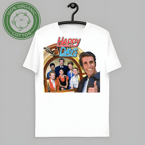 RARE Happy Days Heavy Cotton Tee, Ron Howard, Henry Winkler, Tom Bosley, Marion Ross-TH61909