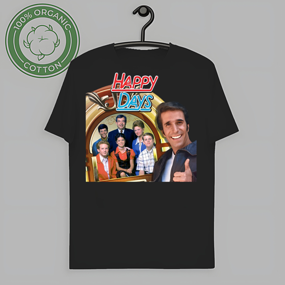 RARE Happy Days Heavy Cotton Tee, Ron Howard, Henry Winkler, Tom Bosley, Marion Ross-TH61909