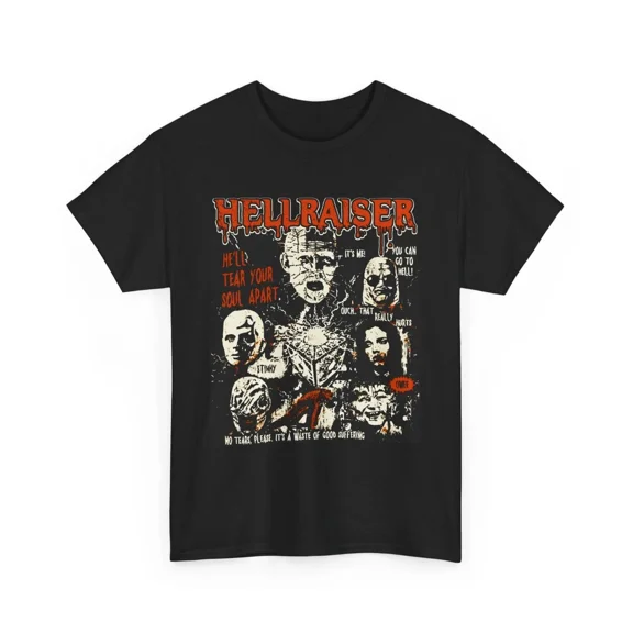 RARE Hellraiser Movie Chenobites Unisex Tee, Horror Film T-Shirt, Cenobites Graphic